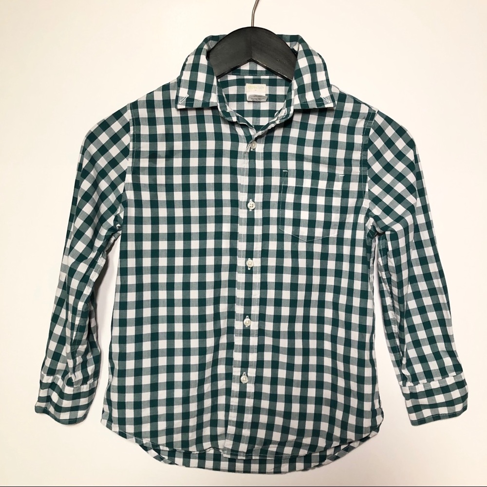 CrewCuts by JCrew L/S button-down, Green, size 6-7